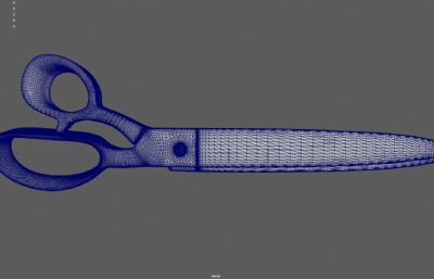 复古剪刀 裁衣剪刀塌陷模型
