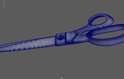 复古剪刀 裁衣剪刀塌陷模型