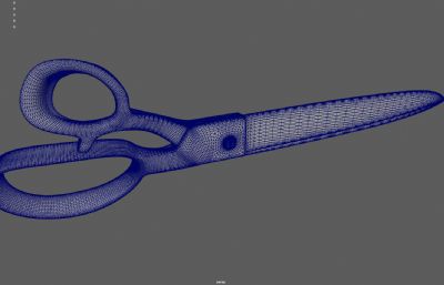 复古剪刀 裁衣剪刀塌陷模型