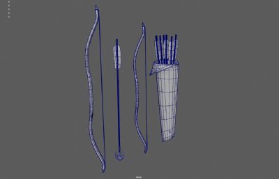 猎人弓箭 古代弓箭 木制弓箭