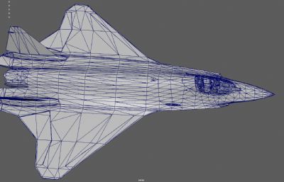 战斗机 隐身战机 科幻战斗机塌陷模型