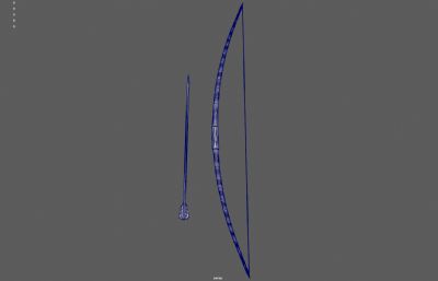 古代弓箭 木制弓箭塌陷模型