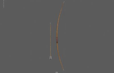 古代弓箭 木制弓箭塌陷模型