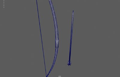 古代弓箭 木制弓箭塌陷模型