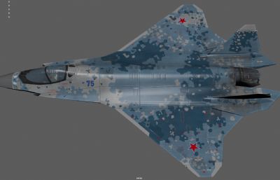 战斗机 隐身战机 科幻战斗机塌陷模型