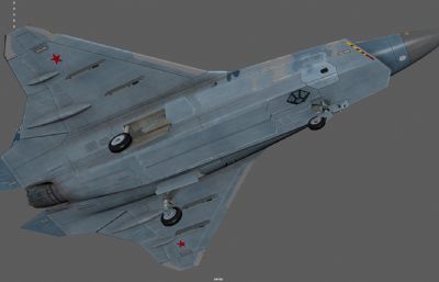 战斗机 隐身战机 科幻战斗机塌陷模型