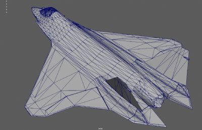 战斗机 隐身战机 科幻战斗机塌陷模型