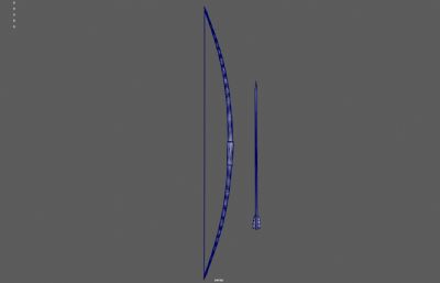 古代弓箭 木制弓箭塌陷模型