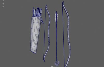 猎人弓箭 古代弓箭 木制弓箭