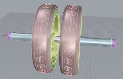 健腹轮,腹肌轮rhino模型