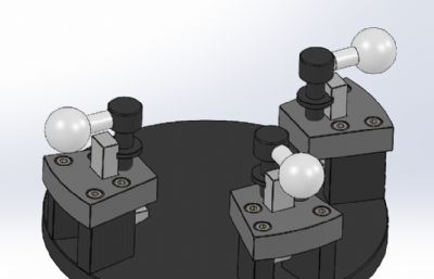 三爪底部夹紧装置