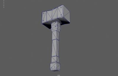 锤子武器 战锤 石锤塌陷模型