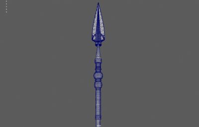 长矛 古代长枪武器塌陷模型