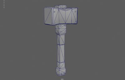 锤子武器 战锤 石锤塌陷模型