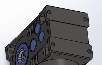 中控轴方形直角齿轮箱