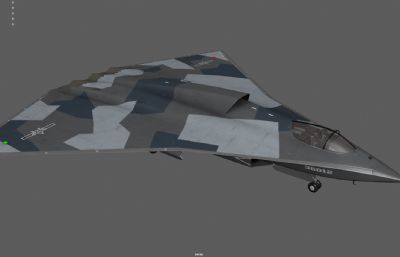 六代战机 隐形战机 歼36塌陷模型