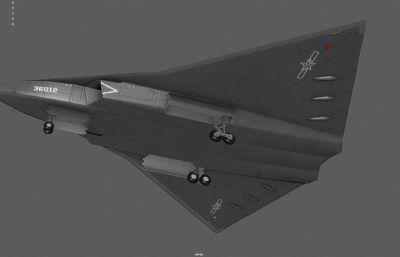 六代战机 隐形战机 歼36塌陷模型