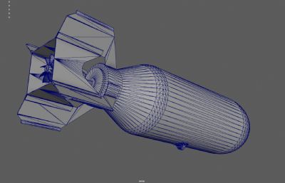航空炸弹 投掷炸弹 轰炸机航弹塌陷模型
