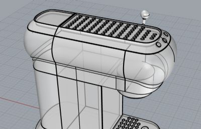 咖啡机产品设计建模渲染小家电