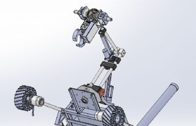 带机械臂老式火星车