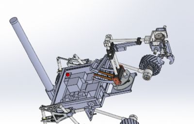 带机械臂老式火星车