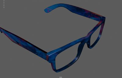 眼镜 眼镜框 潮流饰品塌陷模型