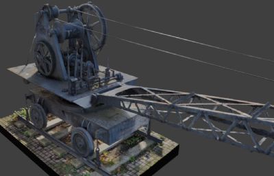 码头道式起重机glb模型+obj素模