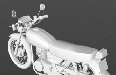 本田125摩托车obj模型