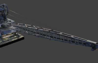 码头道式起重机glb模型+obj素模