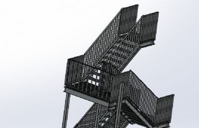 钢结构多层楼梯设计