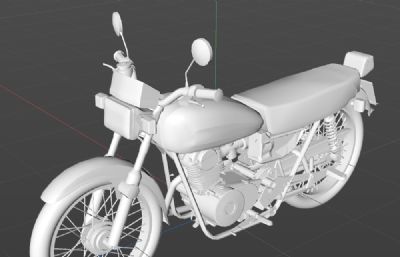 本田125摩托车obj模型