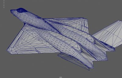 YF23隐形战斗机 军用飞机塌陷模型