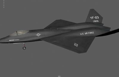 YF23隐形战斗机 军用飞机塌陷模型