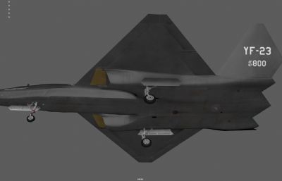 YF23隐形战斗机 军用飞机塌陷模型