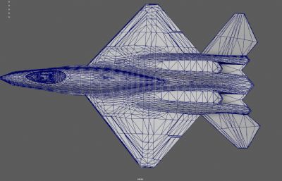 YF23隐形战斗机 军用飞机塌陷模型