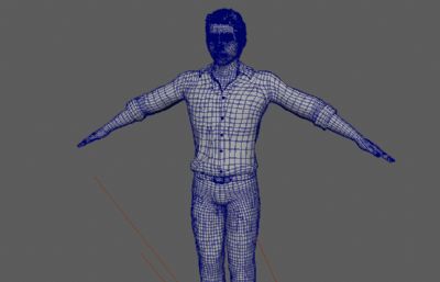 男人 秋装男子maya模型,redshift渲染器