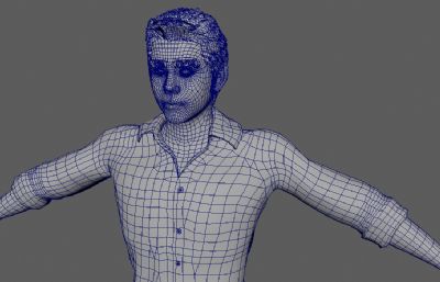 男人 秋装男子maya模型,redshift渲染器