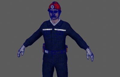 男人矿工maya模型