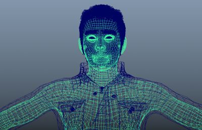 男人 秋装男子maya模型,redshift渲染器