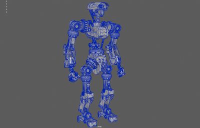 科幻机器人 机甲战甲 智能机器人塌陷模型