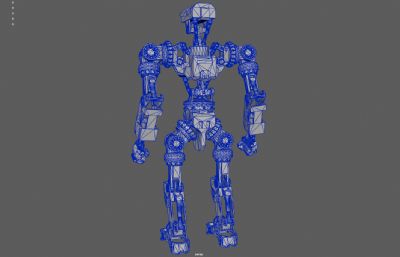 科幻机器人 机甲战甲 智能机器人塌陷模型