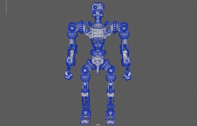 科幻机器人 机甲战甲 智能机器人塌陷模型