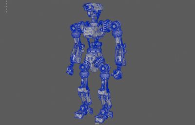 科幻机器人 机甲战甲 智能机器人塌陷模型