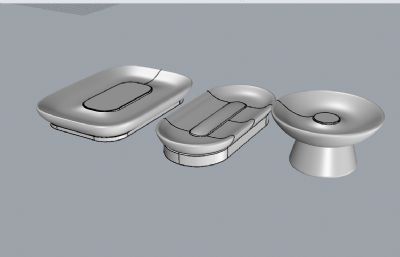 三款文创类餐具设计,摆件工艺品