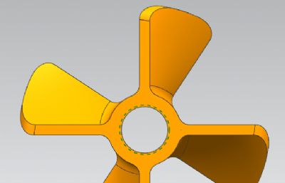 2个叶轮叶片UG模型