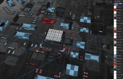 科技感LOGO芯片AI 元件C4D 电路板电流GPU内部结构