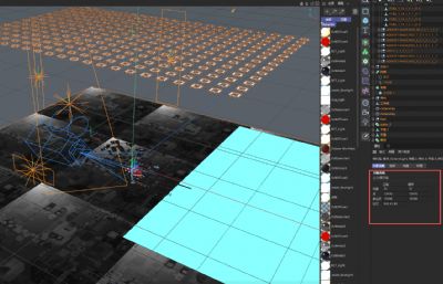 科技感LOGO芯片AI 元件C4D 电路板电流GPU内部结构