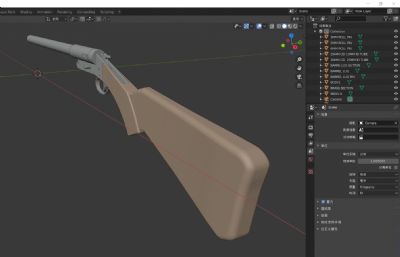国产简单结构霰弹枪,非实物模型