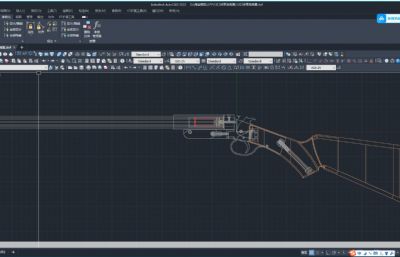 国产简单结构霰弹枪,非实物模型