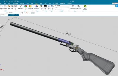 国产简单结构霰弹枪,非实物模型